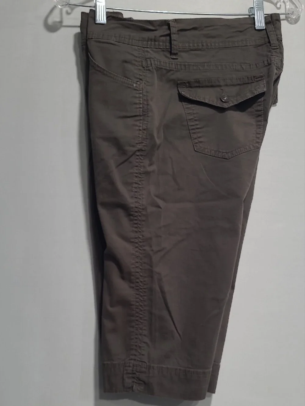 Bandolino Womens Taupe Flat-Front Shorts Waist 30
